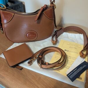 Dooney & Bourke Pebble All Weather Leather Brown Shoulder Bag